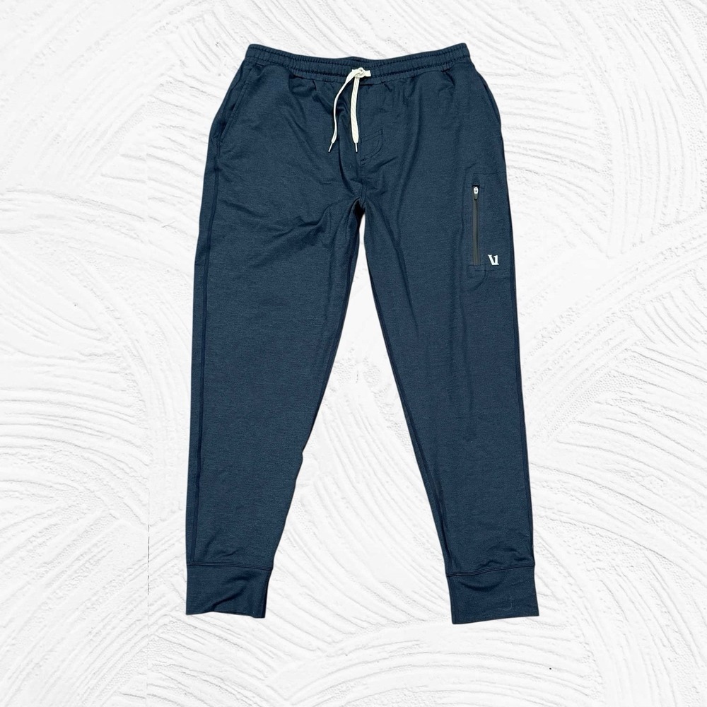 Vuori Sunday Performance Joggers Mens Large Blue V416 Gym Training Pants